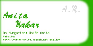 anita makar business card