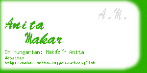 anita makar business card